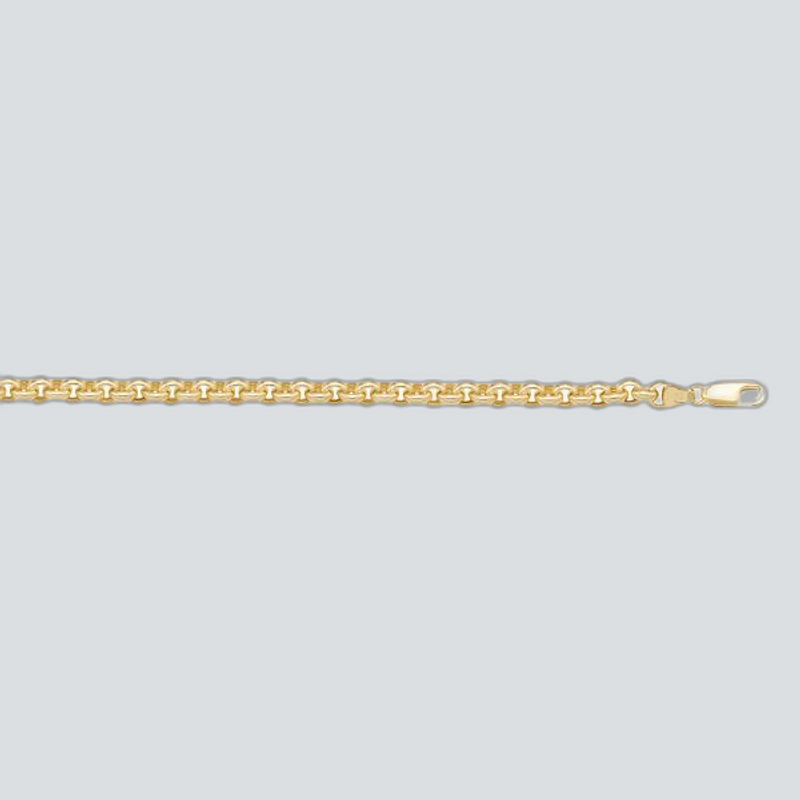 N607 - YELLOW GOLD HOLLOW ROLO LINK