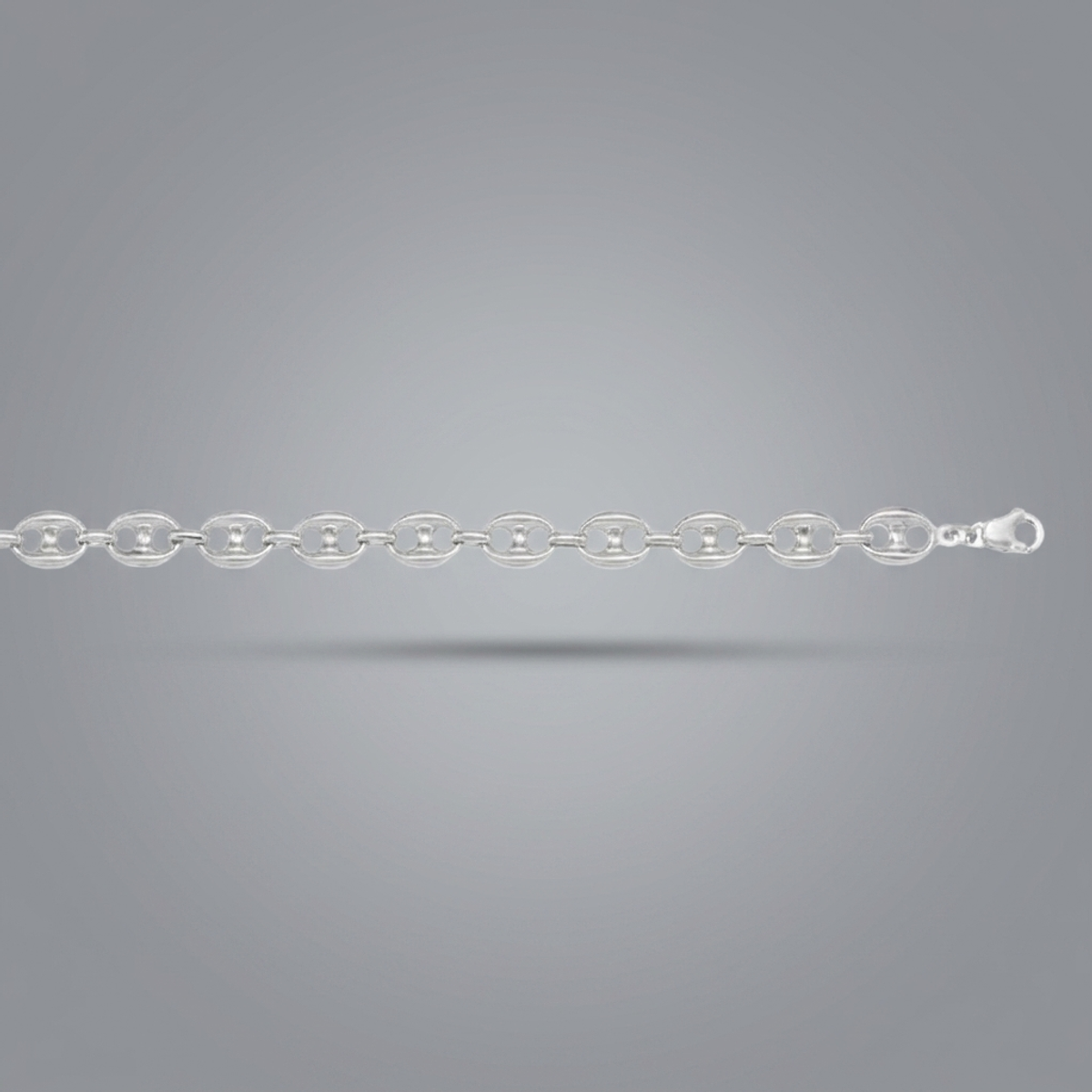 Gold Puffed Anchor Chain 5mm - 14K hollow gold chain