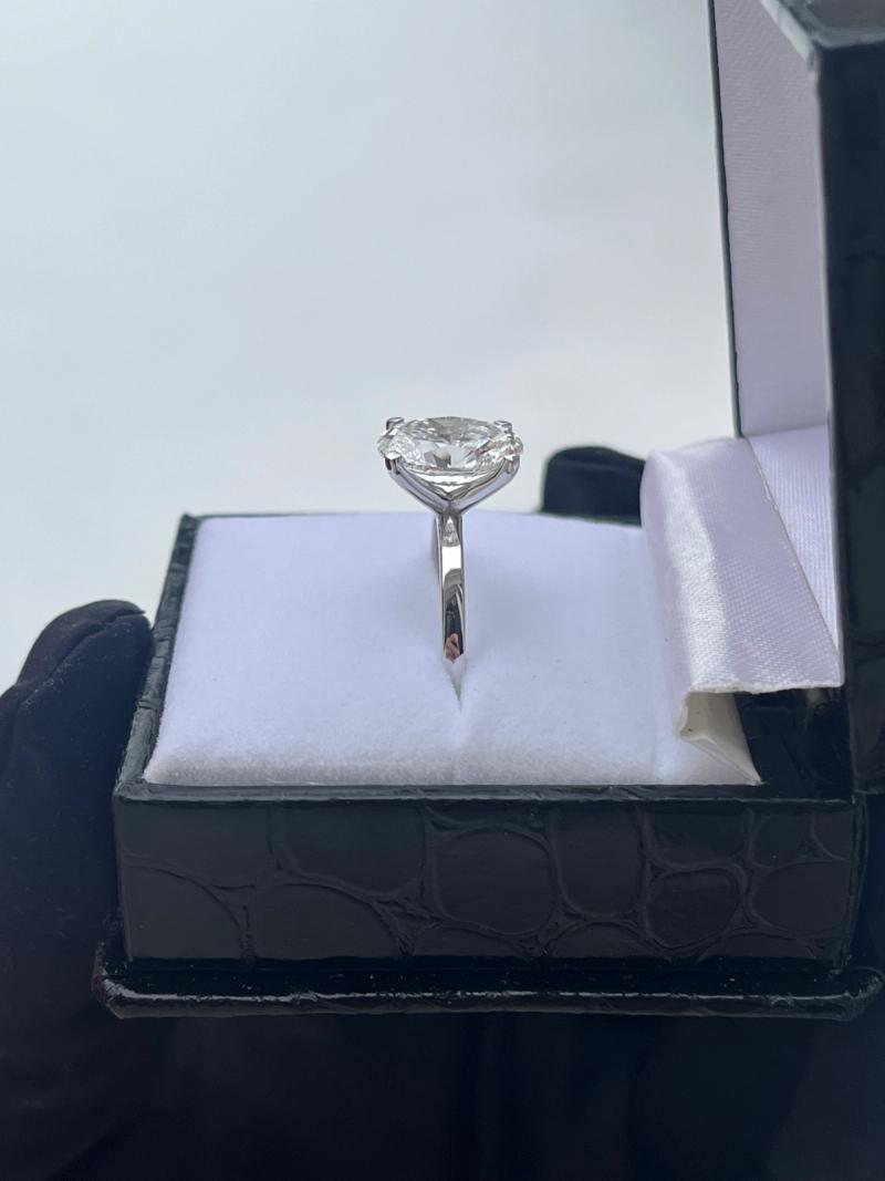 White Gold Oval Solitaire Engagement Ring