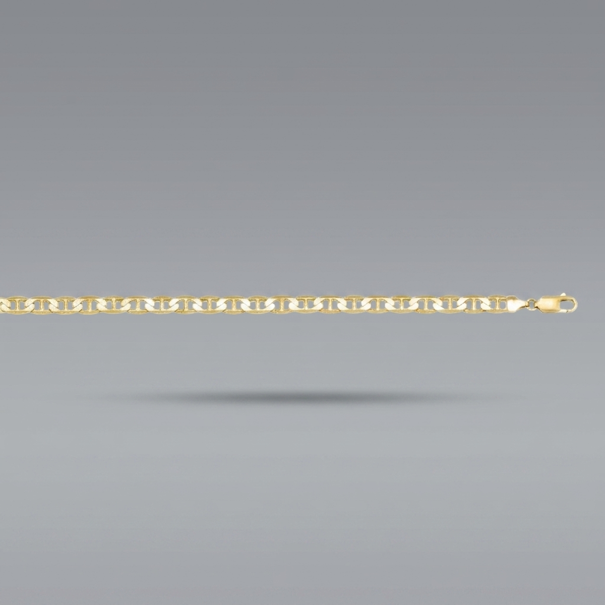 Gold Flat Anchor Chain 3mm - 14K hollow gold chain