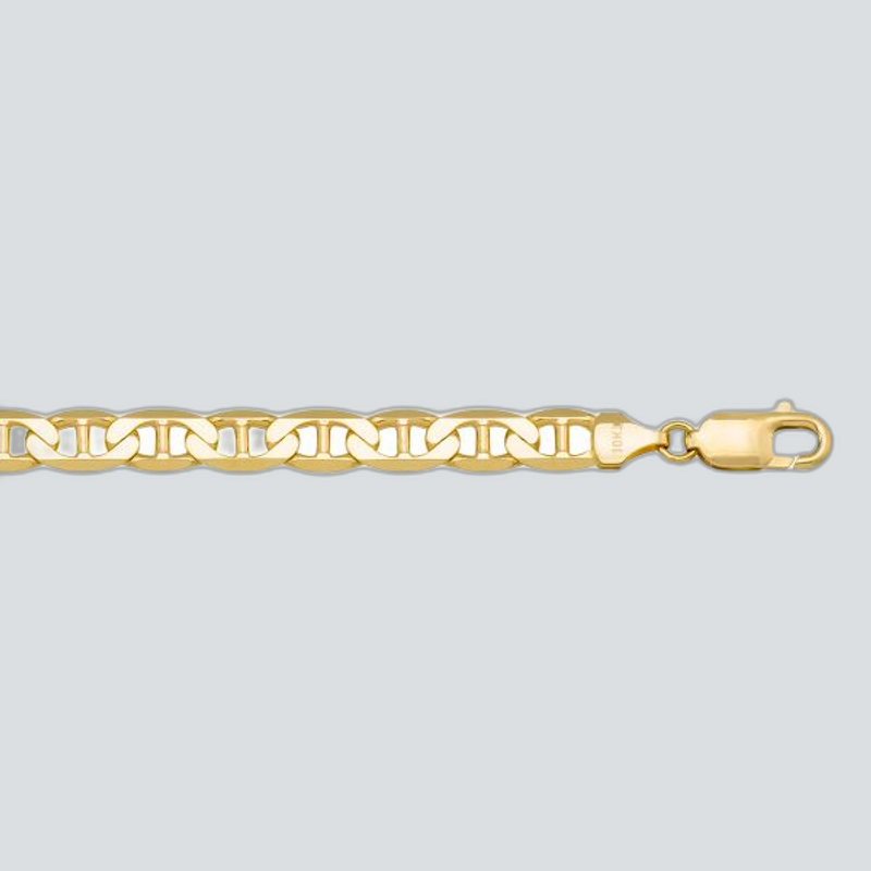 N317 - YELLOW GOLD SOLID FLAT ANCHOR LINK