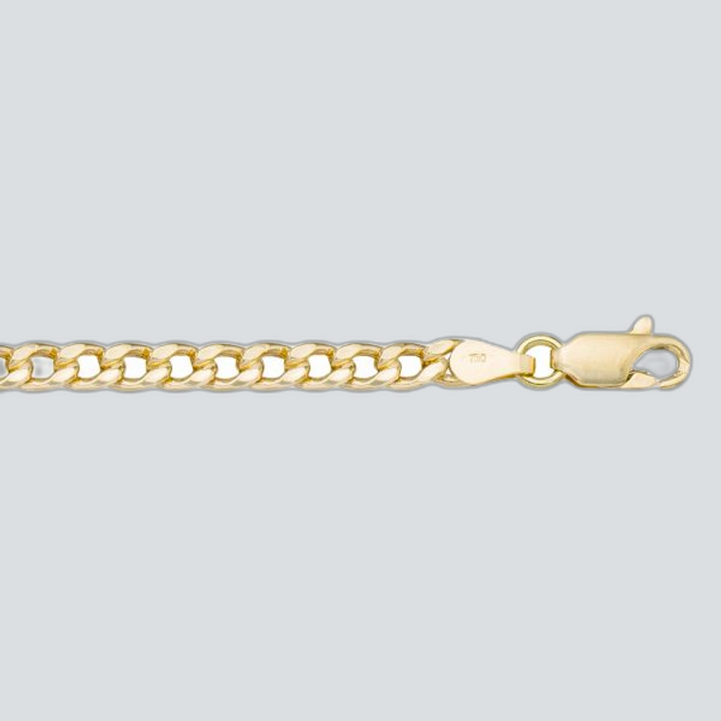 N707 - YELLOW GOLD HOLLOW CURB