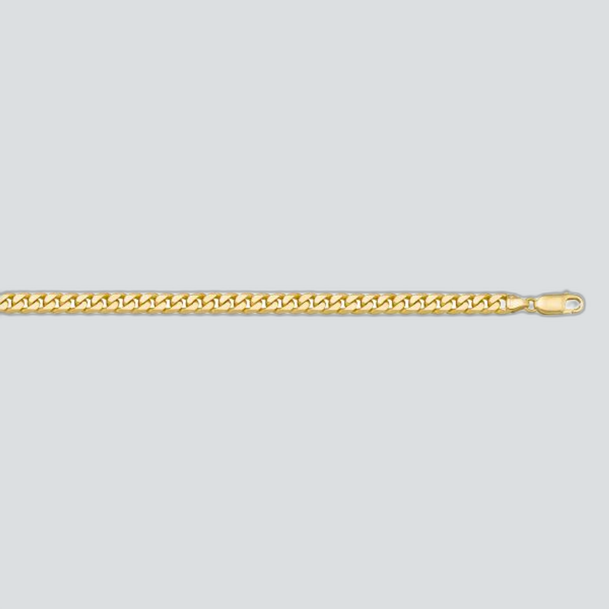 N208 - YELLOW GOLD SOLID FLAT BEVELED LINK