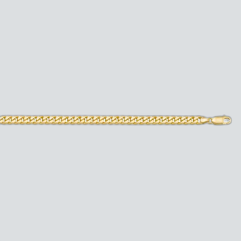 N208 - YELLOW GOLD SOLID FLAT BEVELED LINK