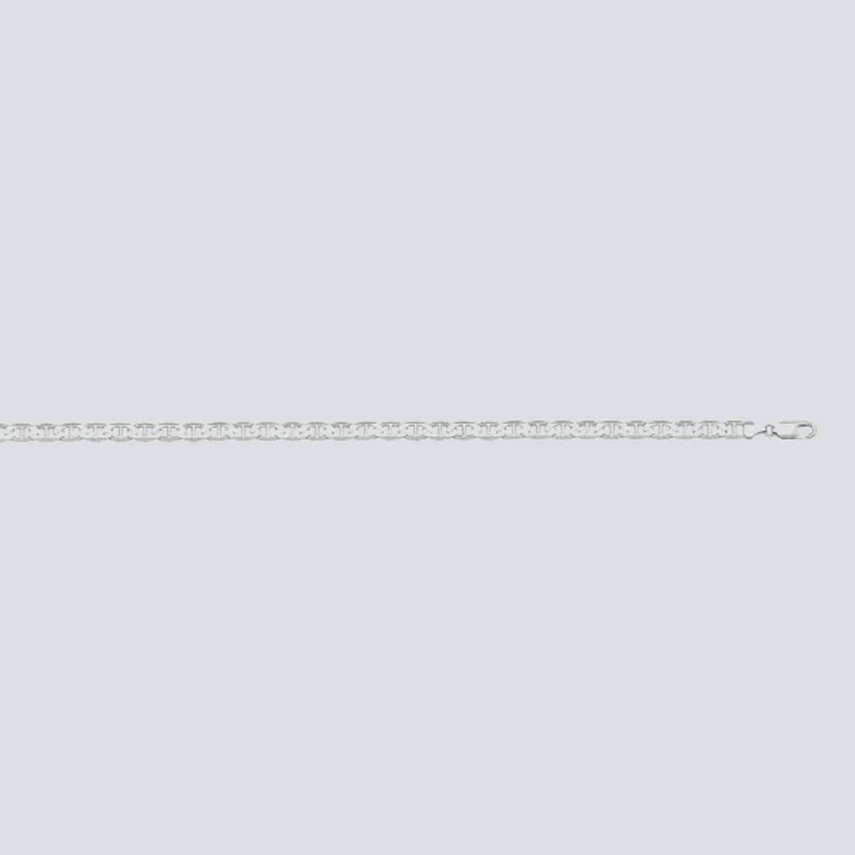 N311W - WHITE GOLD SOLID FLAT ANCHOR LINK