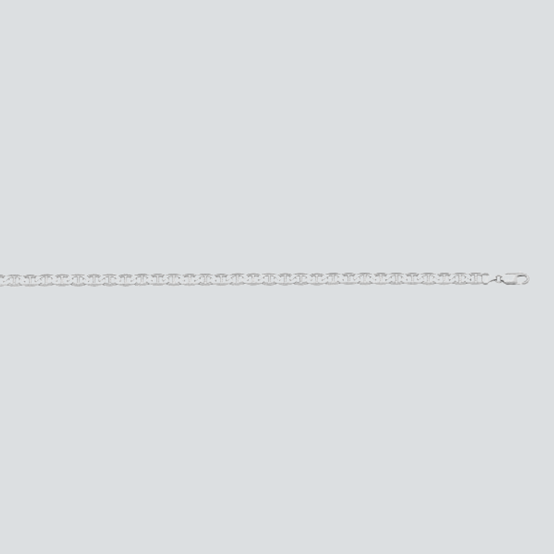 N311W - WHITE GOLD SOLID FLAT ANCHOR LINK