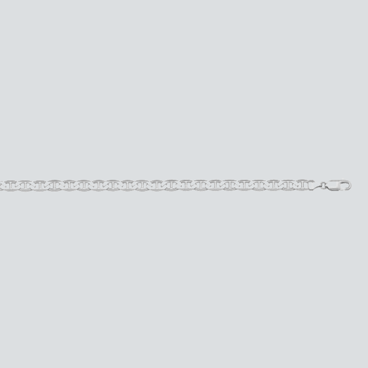 N313W - WHITE GOLD SOLID FLAT ANCHOR LINK