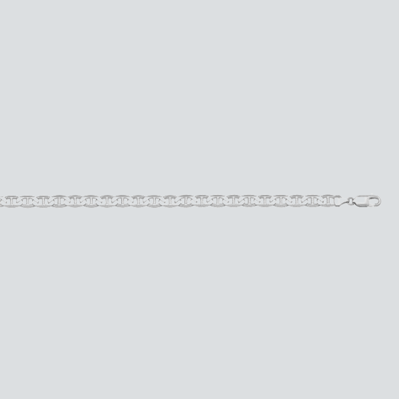 N313W - WHITE GOLD SOLID FLAT ANCHOR LINK