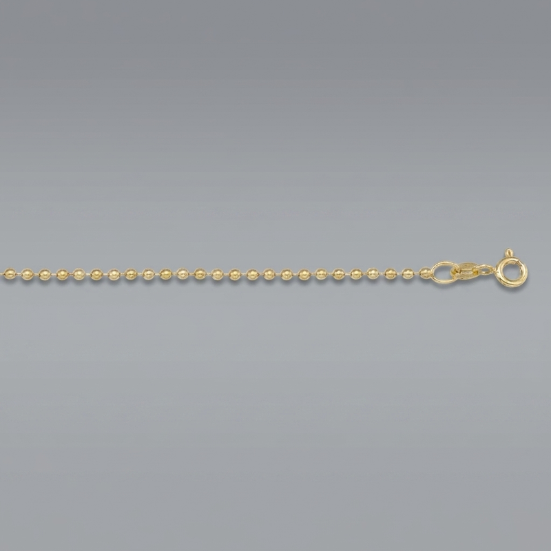 Gold Bead Chain 1.2mm - 14K solid gold chain