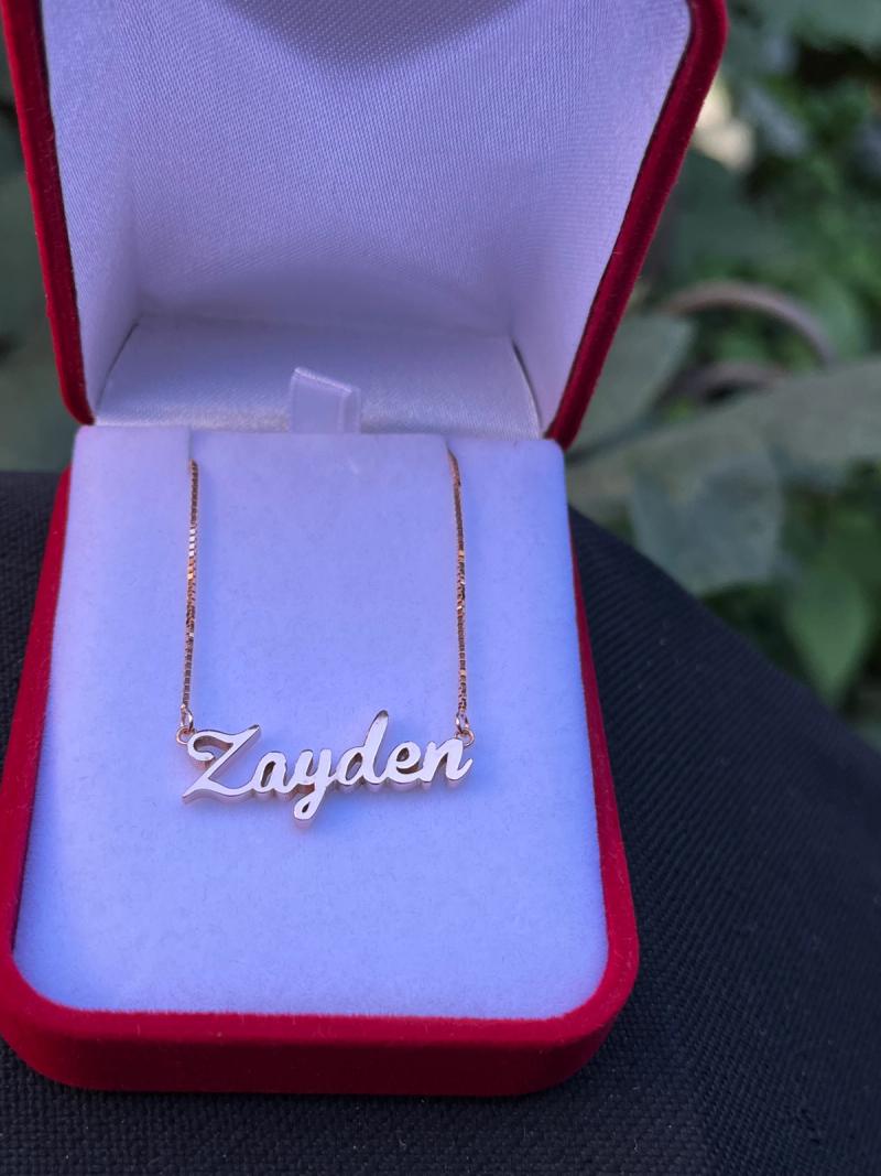 Gold Script "Zayden" Custom Name Necklace