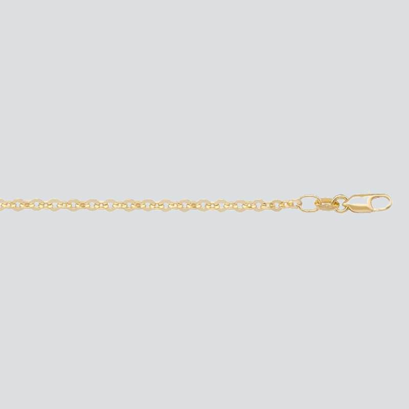 N124 - YELLOW GOLD SOLID CABLE LINK