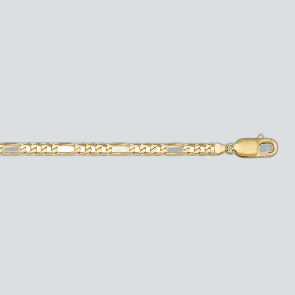 N306 - YELLOW GOLD SOLID FIGARO LINK