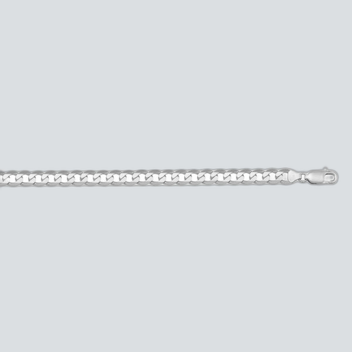 N204W - WHITE GOLD SOLID OPEN LINK