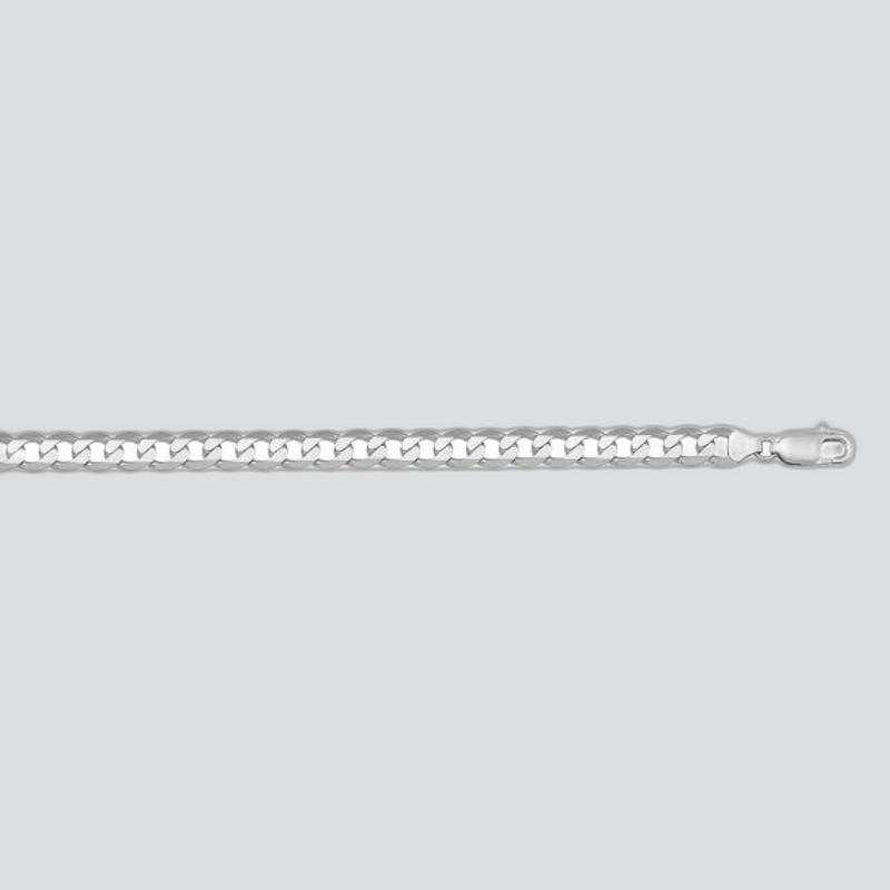 N204W - WHITE GOLD SOLID OPEN LINK