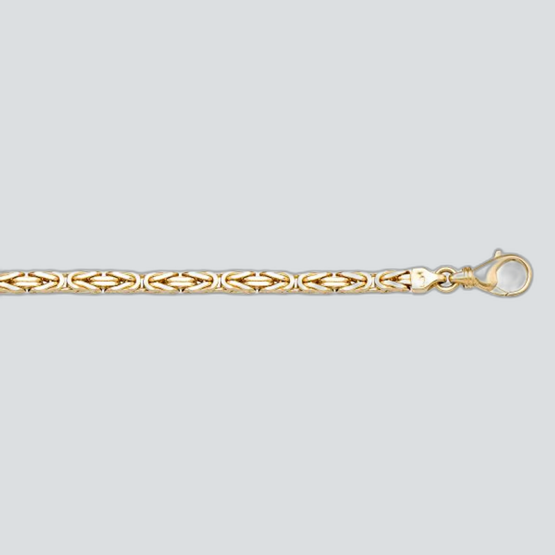 N514 - YELLOW GOLD SOLID BYZANTINE LINK
