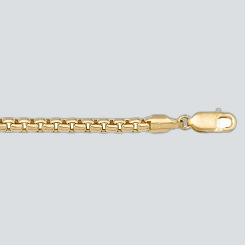 N603 - YELLOW GOLD CHAIN HOLLOW BOX LINK