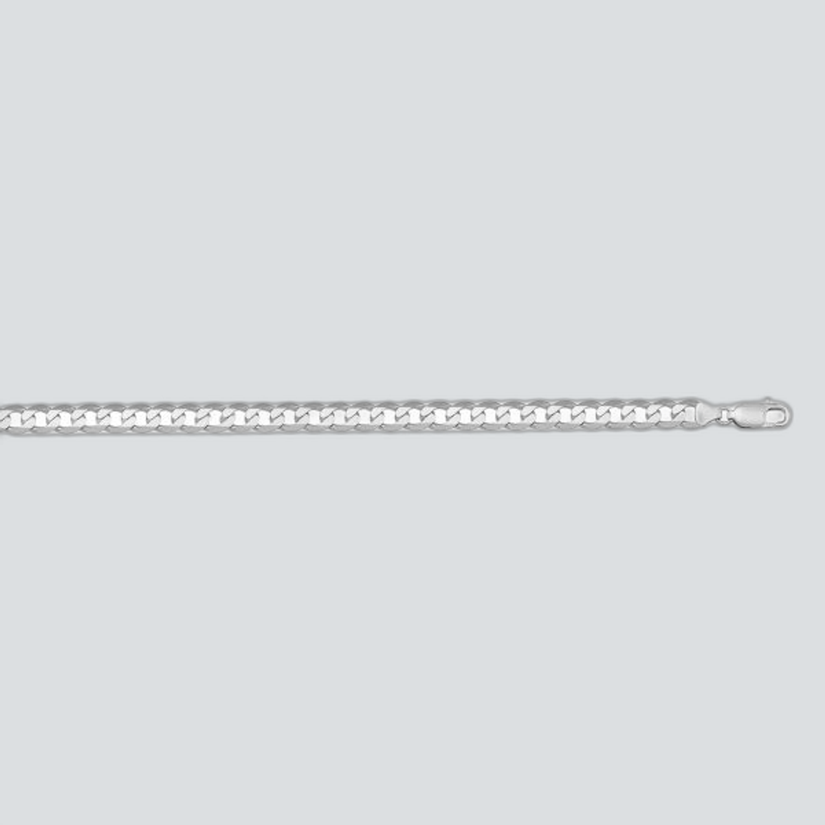 N203W - WHITE GOLD SOLID OPEN LINK