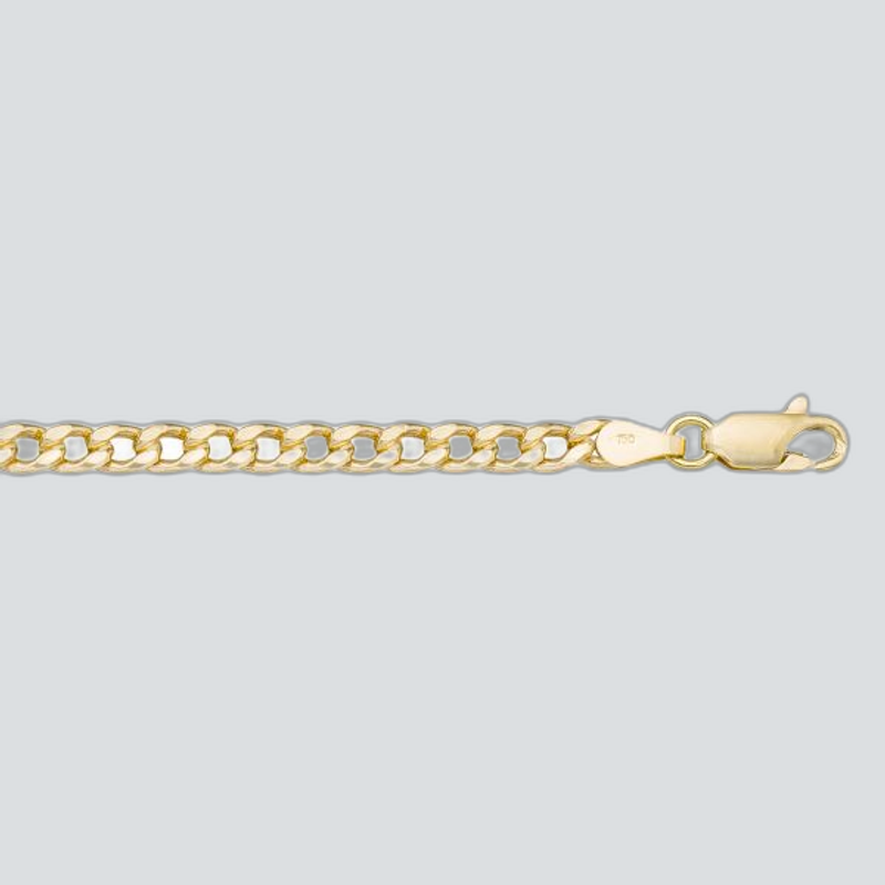 N705 - YELLOW GOLD HOLLOW CURB LINK