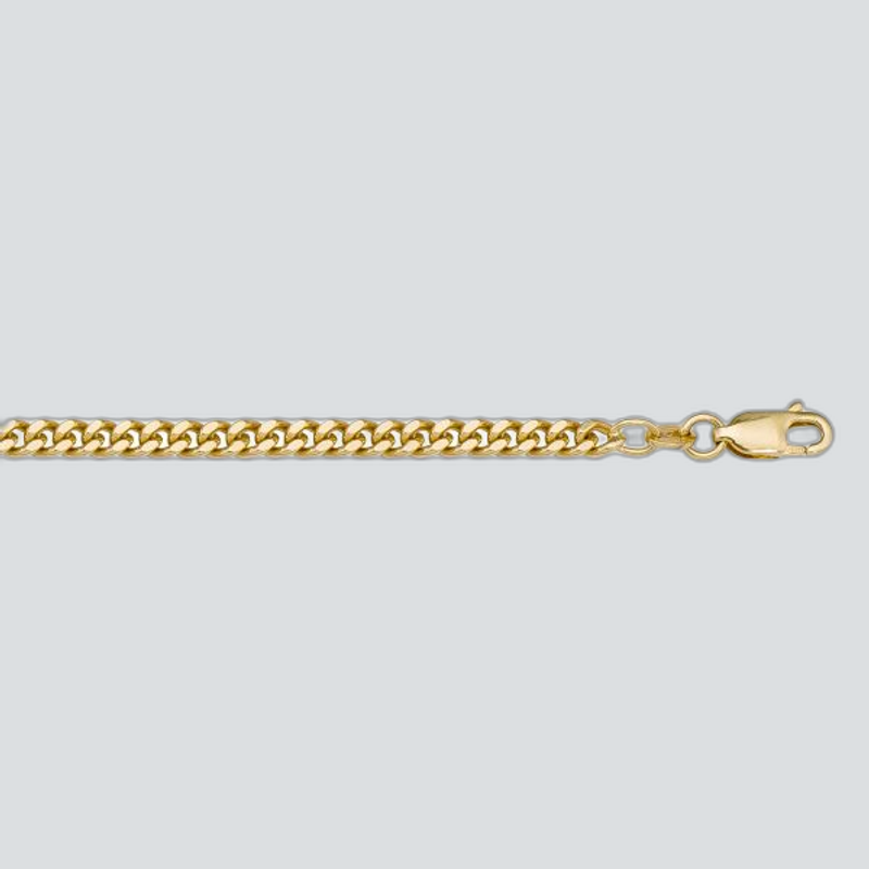 N106 - YELLOW GOLD SOLID CURB LINK