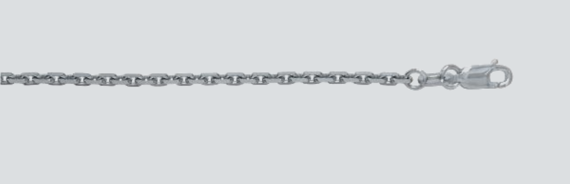 N1046 WHITE GOLD OVAL CABLE LINK