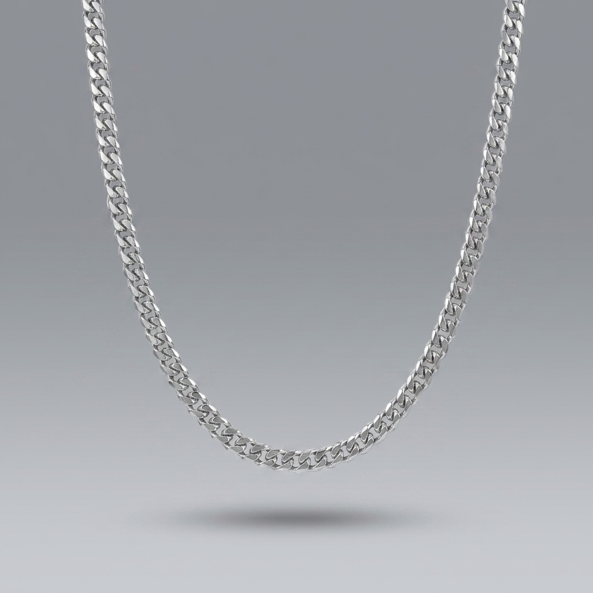 Domed Cuban Link () Chain 3.5mm - 14K solid gold chain