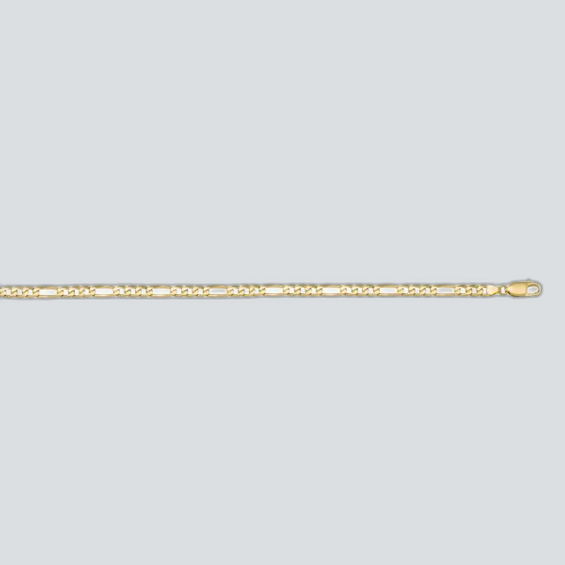 N303 - YELLOW GOLD SOLID FIGARO LINK
