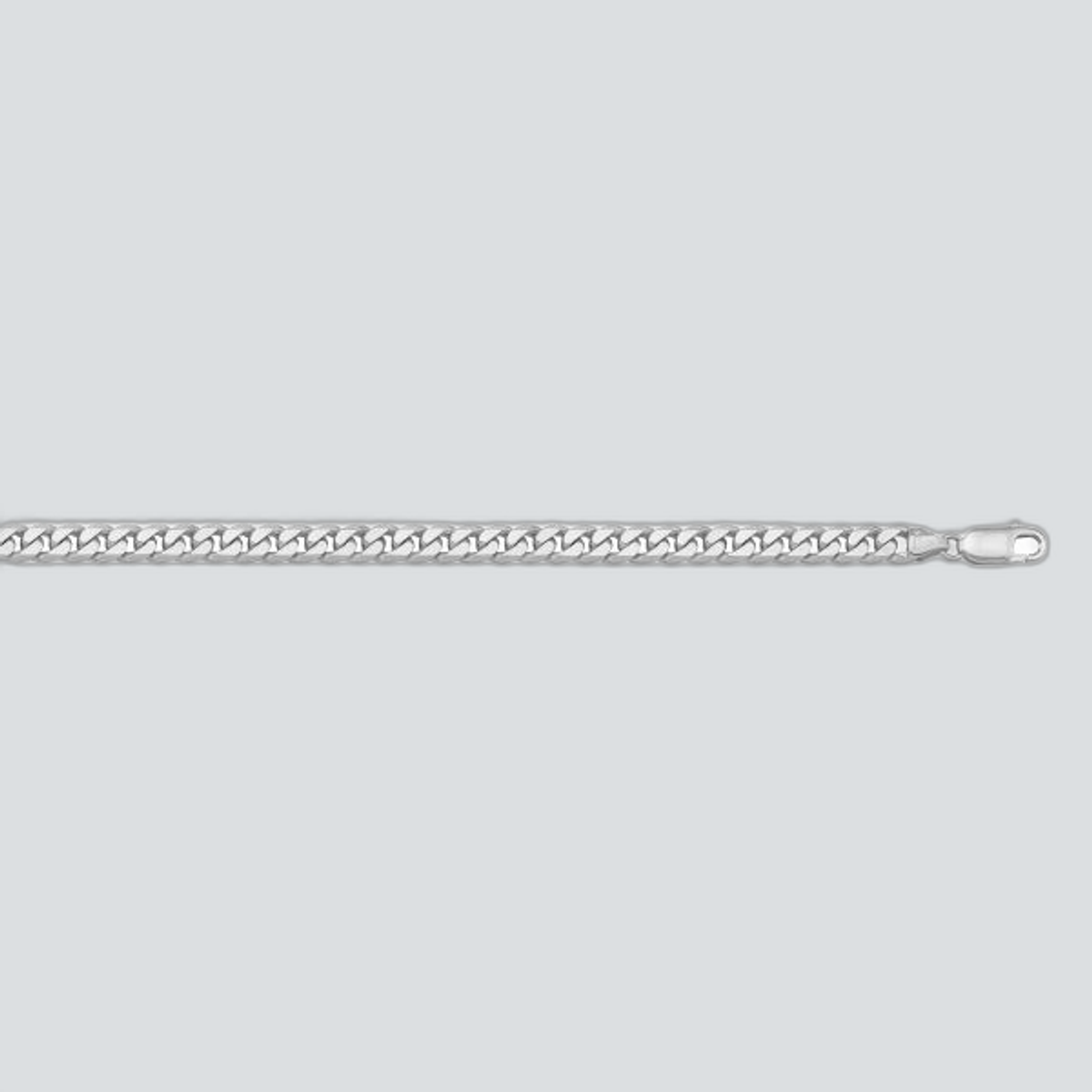 N1019 - WHITE GOLD SOLID FLAT BEVELED LINK