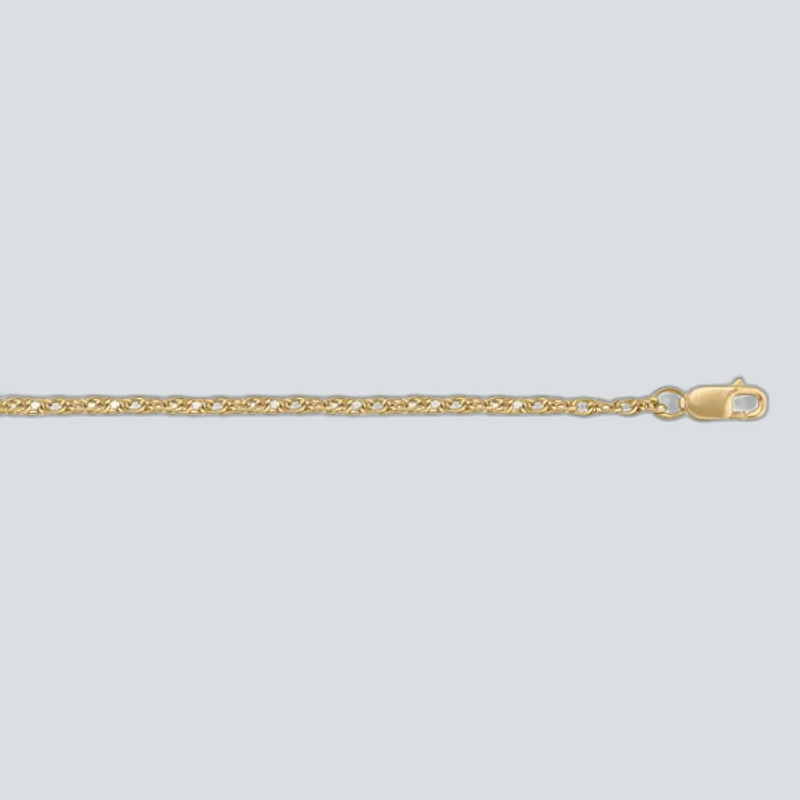 RO3004 - YELLOW GOLD LIGHTLY PLATED LOOSE ROPE LINK