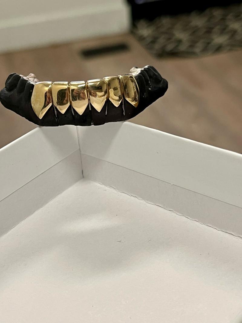 Yellow Gold Faceted Bottom Grillz