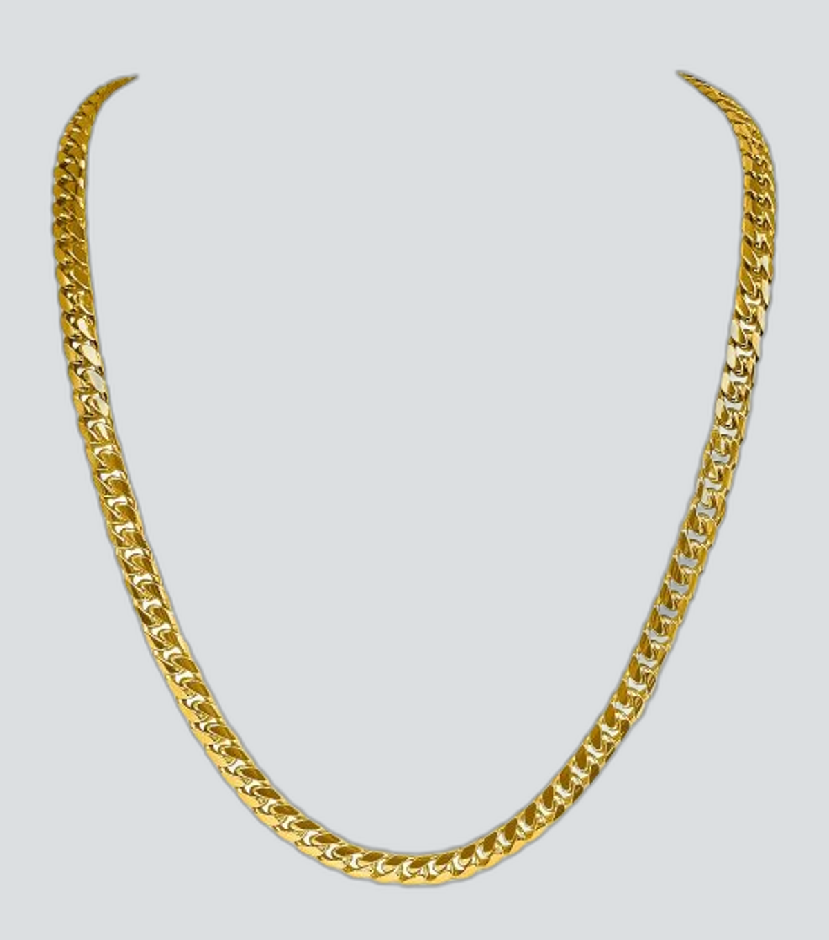 N219 - YELLOW GOLD SOLID DOMED LINK