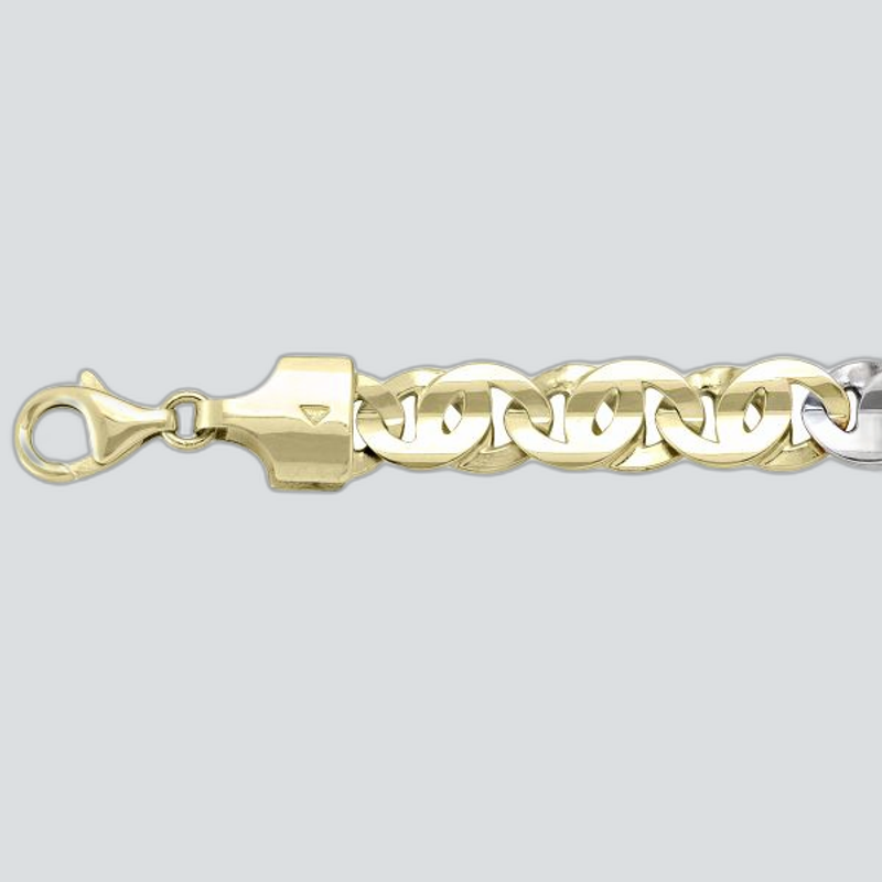 N826 - TWO TONE SOLID FLAT FANCY LINK