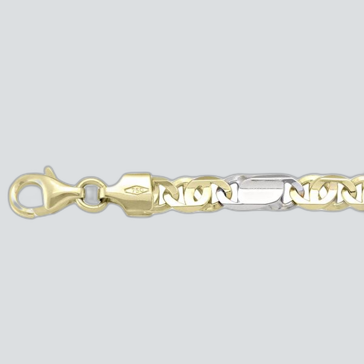 N820 - TWO TONE SOLID FLAT FANCY LINK