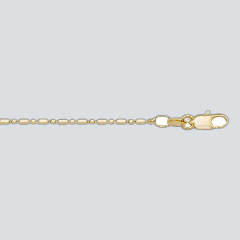 N903 - YELLOW GOLD STATION BEAD LINK