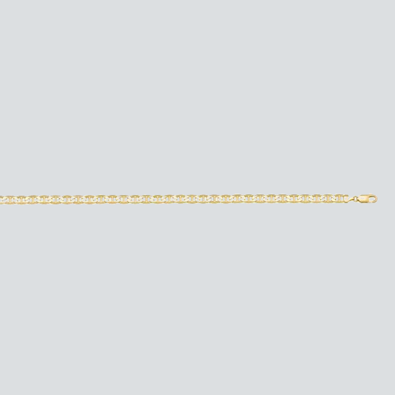 N311 - YELLOW GOLD SOLID FLAT ANCHOR LINK