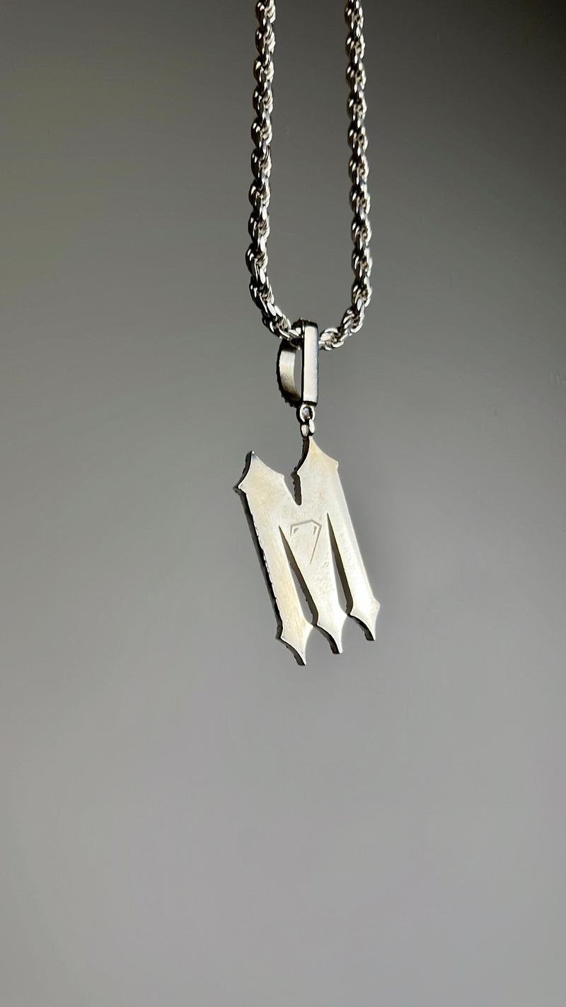 Custom "M" Initial Pendant