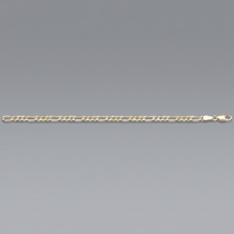 Gold Figaro Chain 3.4mm - 14K hollow gold chain