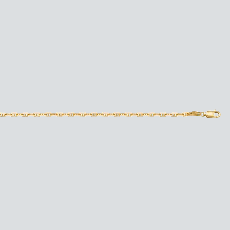 N116 - YELLOW GOLD SOLID ANCHOR LINK