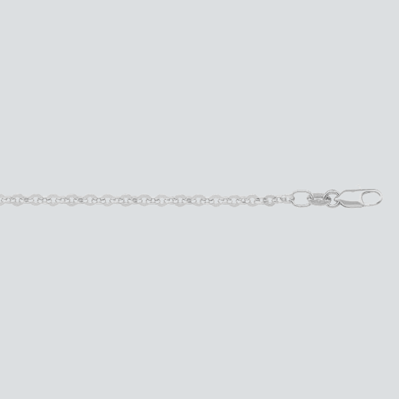 N1013 - WHITE GOLD SOLID CABLE LINK