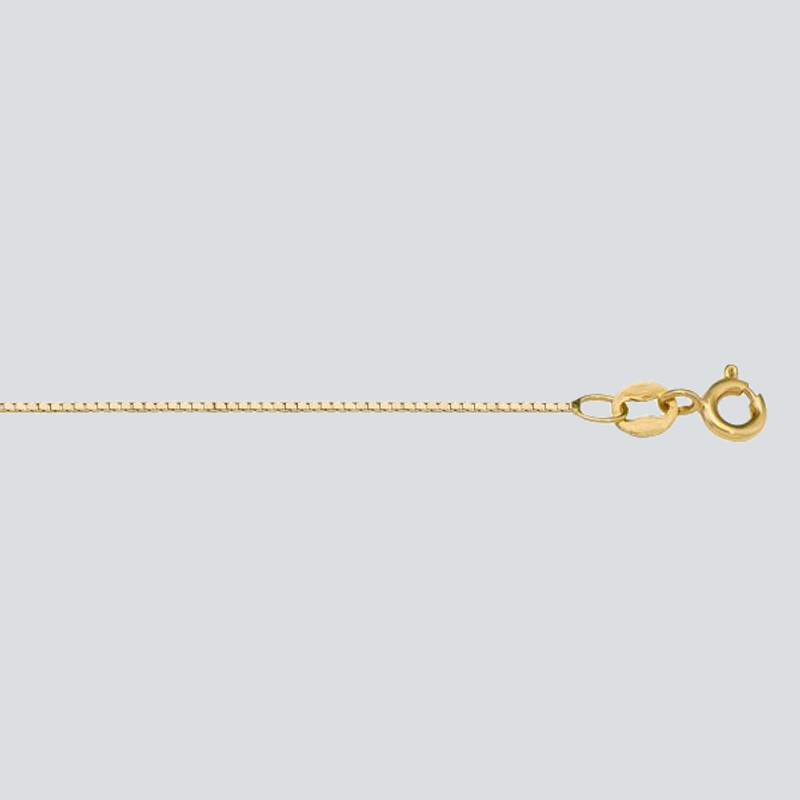 V012 - YELLOW GOLD LIGHTLY PLATED SOLID BOX LINK
