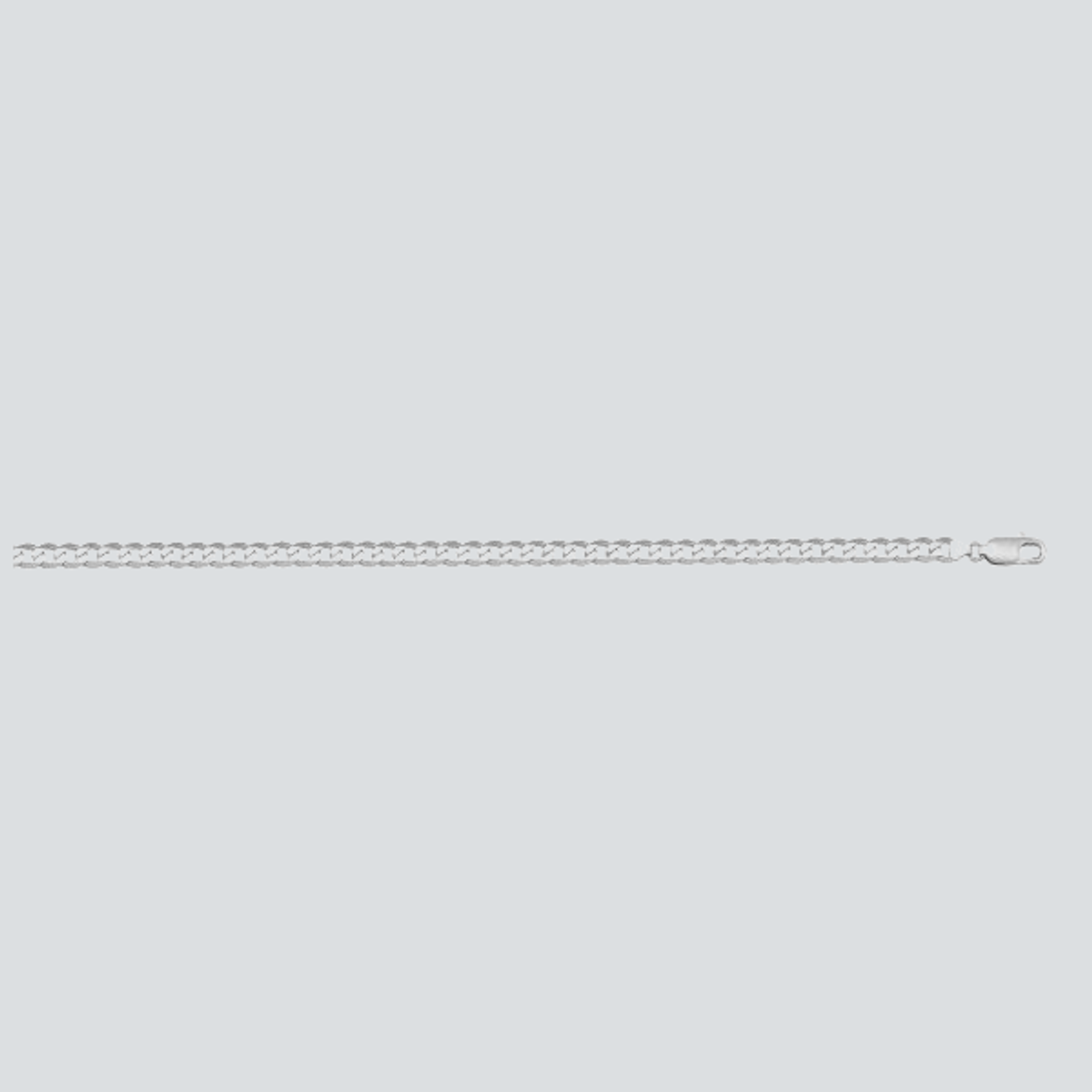 N201W - WHITE GOLD SOLID OPEN LINK