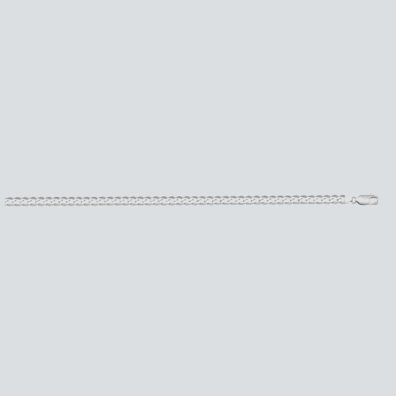 N201W - WHITE GOLD SOLID OPEN LINK