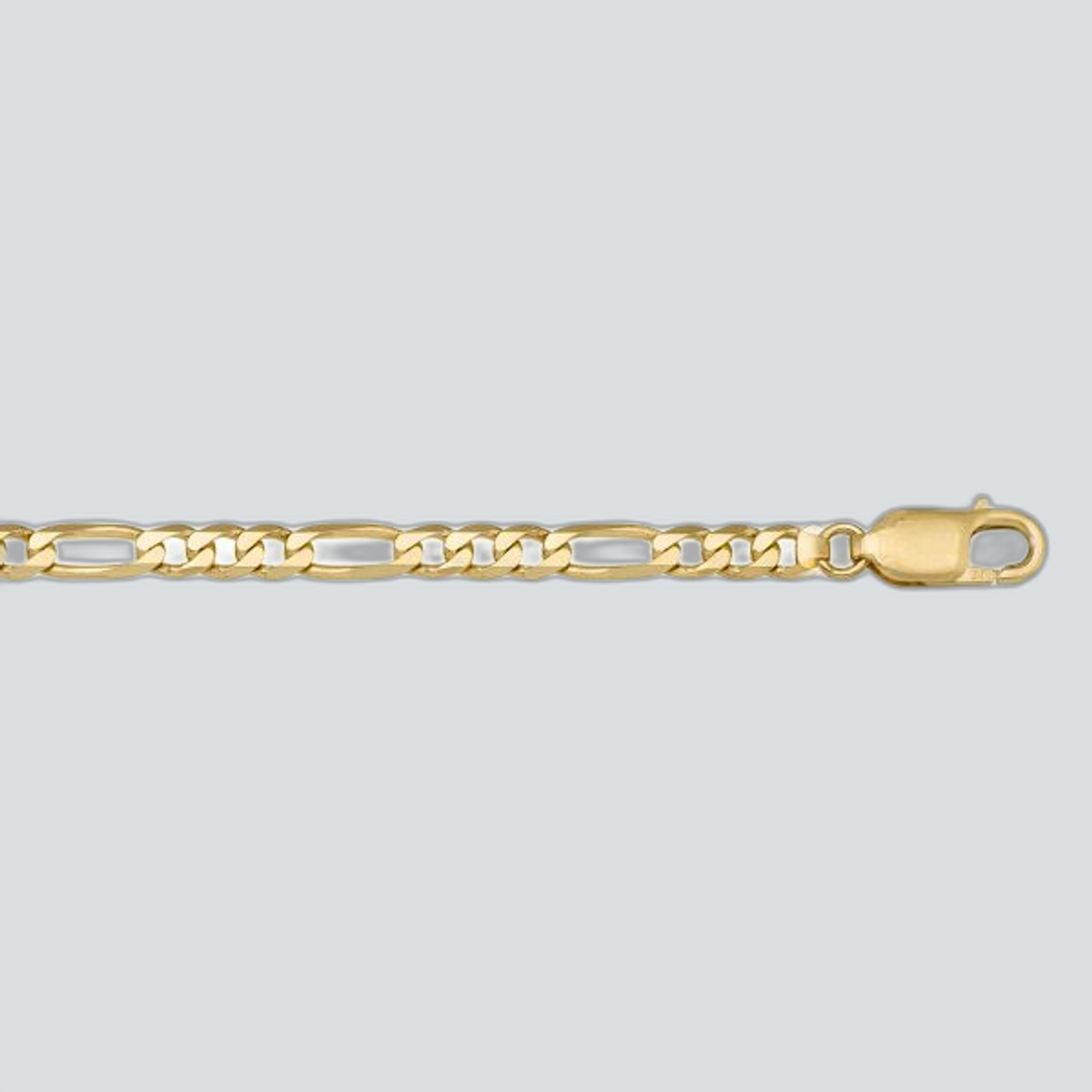 N307 - YELLOW GOLD SOLID FIGARO LINK