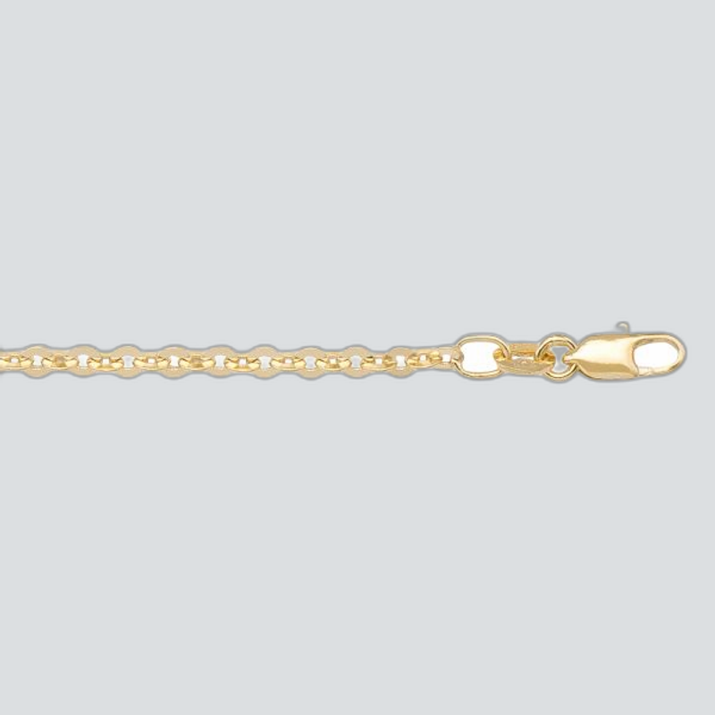 N126 - YELLOW GOLD SOLID CABLE LINK