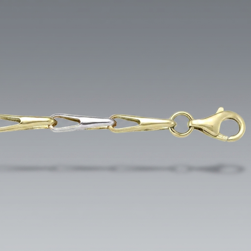 Tone Gold Fancy Round Chain 3.1mm - 18K hollow gold chain
