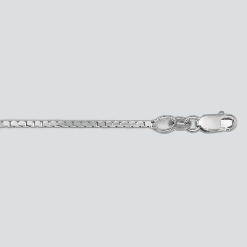N1008 - WHITE GOLD SOLID BOX LINK
