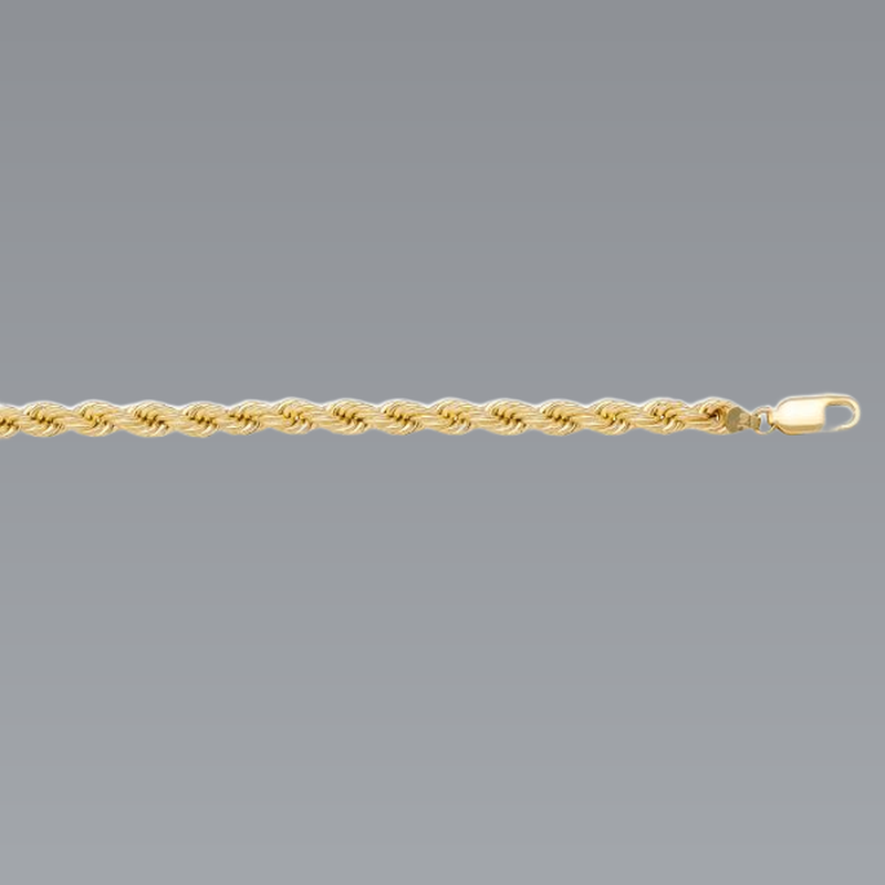 Gold Rope Chain 3mm - 14K hollow gold chain