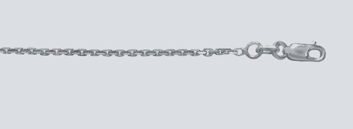 N1045 WHITE GOLD OVAL CABLE LINK