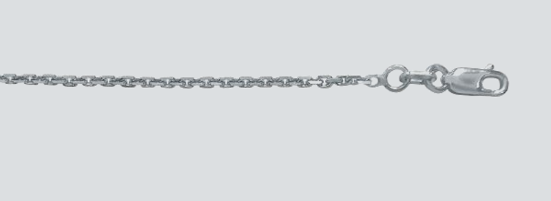 N1045 WHITE GOLD OVAL CABLE LINK