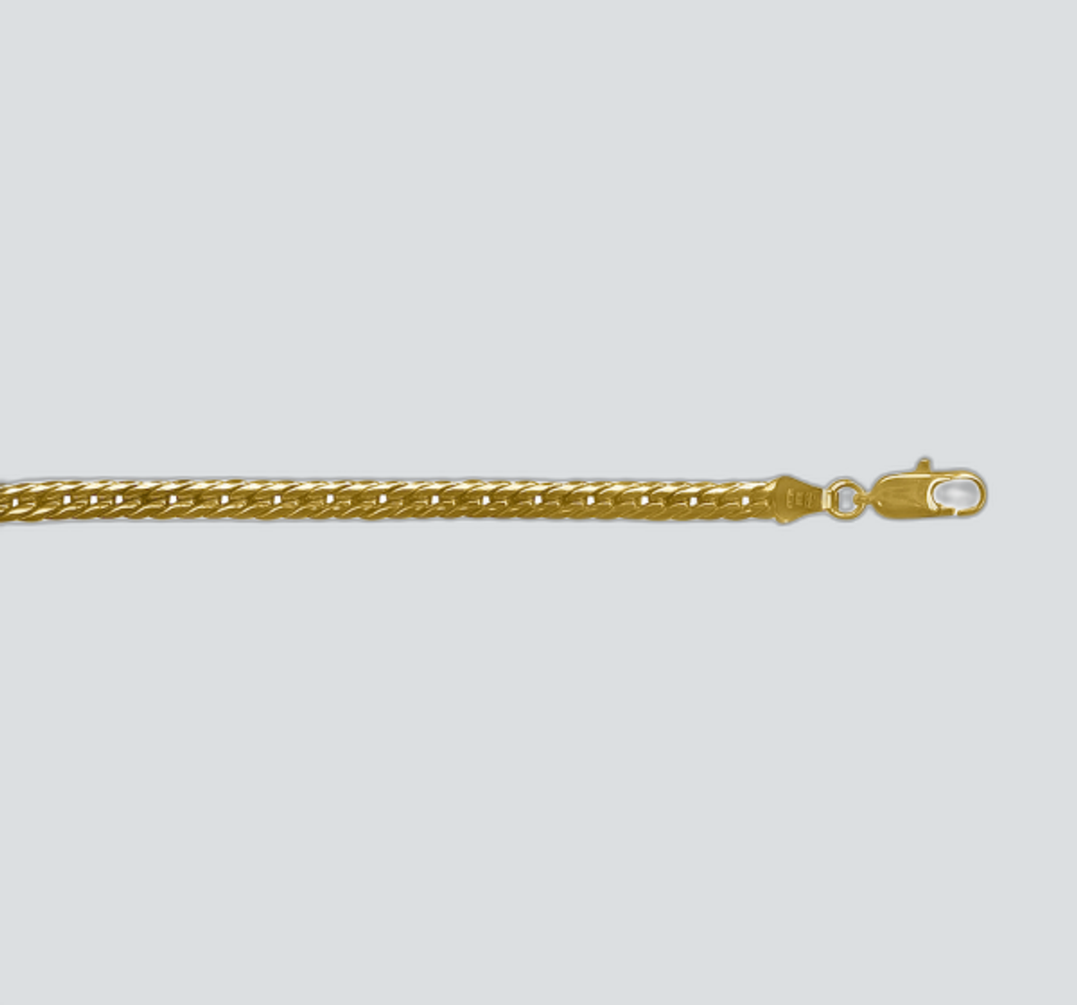 N507 YELLOW GOLD HOLLOW HERRING BONE 3MM