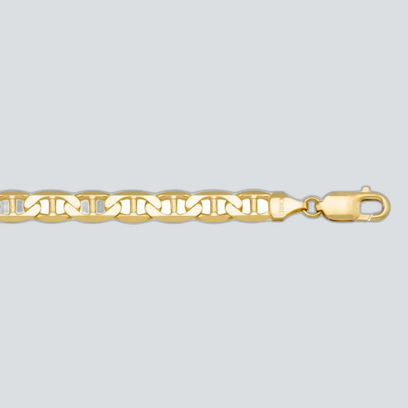 N318 - YELLOW GOLD SOLID FLAT ANCHOR LINK